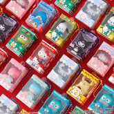 A full set of all the collectible figures from the Sanrio ChocoBox series, including Hello Kitty, My Melody, and other popular characters.